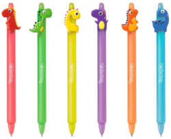 kuličkové pero gumovací Colorino  Dinosaur modré (733) - praktické gumovací kuličkové pero pro školáky