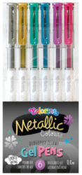 popisovač gel Colorino metallic 6 barev - šířka stopy: 0,8 mm
metalické barvy
vhodné pro psaní a kreslení