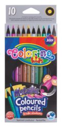 pastelky Colorino kulaté Metal 10ks - Kvalitní kulaté pastelky - speciální metalické barvy extra efektní na tmavých plochách nebo při kreslení detailů.