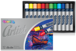 pastely olejové Colorino Artist 12ks - brilantní, stálobarevné barvy