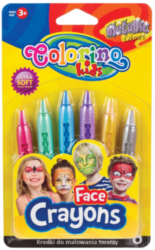 barvy obličejové Colorino  6ks metalické