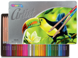 pastelky Colorino Artist 36ks kovová krabička - Premiov kvalita pastelek pro umleck i amatersk kreslen.