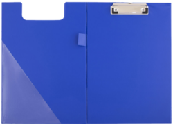podložka A4 dvojdeska karton/PP s klipem modrá 009088