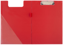 podložka A4 dvojdeska karton/PP s klipem červená 009453