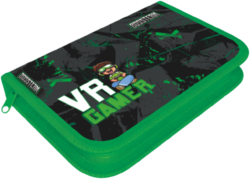penál 1 patro prázdný Boss Team VR Gamer 23044201 - textilní penál na psací potřeby s kvalitním zipem