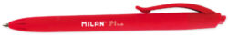 kuličkové pero Milan P1 touch červené - rozmr: 14,1 x 1,7 cm
