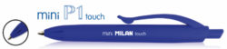 kuličkové pero Milan P1 touch   mini modré - rozmr: 10,5 x 1,7 cm