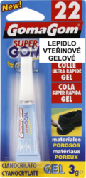 lepidlo GG vteřinové 3g gelové   (22) - GomaGom 22 - VTEINOV  LEPIDLO GELOV
ideln pro lepen poreznch materil