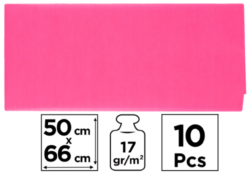 papír hedvábný 50x66 10ks růžový PN221-21