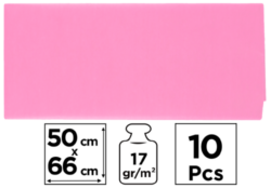 papír hedvábný 50x66 10ks růžový světlý PN221-24