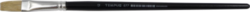 štětec  Tempus 577 plochý lak 12 - prasečí štětiny, plochý, násadka lakovaná v lesklé černé barvě
