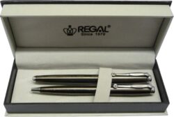 kuličkové pero + roller Hadrian - šedá - psací souprava Regal