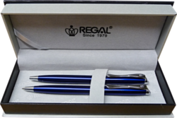 guľôčkové pero + mikroceruzka Arachne - modrá - psacia sprava Regal