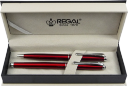 kuličkové pero + inkoustové pero Arachne - červená - psací souprava Regal
