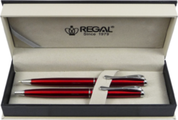 guľôčkové pero + mikroceruzka Arachne - červená - psacia sprava Regal
