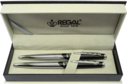 guľôčkové pero + roller Themis - čierna - psacia sprava Regal