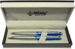 guľôčkové pero + roller Themis - modrá - psacia sprava Regal