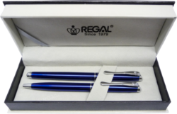 guľôčkové pero + roller - modrá - psacia sprava Regal