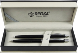 guľôčkové pero + mikroceruzka Reef - čierne - psacia sprava Regal