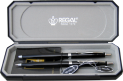 kuličkové pero + mikrotužka Reef - tmavě šedé - psací souprava Regal