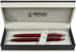 guľôčkové pero + mikroceruzka Reef - červené - psacia sprava Regal