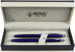 guľôčkové pero + mikroceruzka Reef - modré - psacia sprava Regal