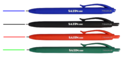 kuličkové pero Satin One modré EAN:8594033830410 - protiskluzov pogumovan povrch
barva npln dle barvy tla
rozmr: 14,1 x 1,7 mm