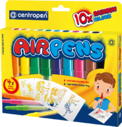 speciál Centropen 1500/10 AIR pen sada Rainbow - foukací fixy na papír