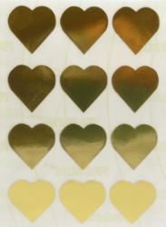a samol.STC-303 srdce zlaté 31 x 31 60ks - 5 aršíků