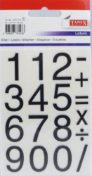 samol.čísla 25mm STC-424 24ks - 2 aršíky